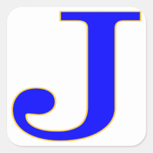 Carré LETTRE BLEUE J Sticker