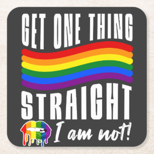 Carré LGBTQ Obtenez une chose Dessous de verre papier dr