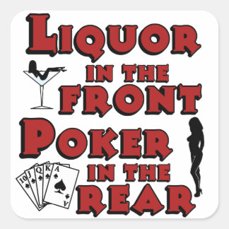 Carré Liqueur Dans Le Poker Avant Dans Le Sticker Arrièr