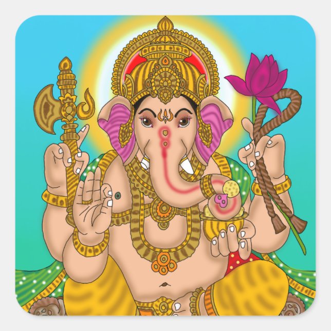 Carré Lord Ganesha Sticker (Devant)