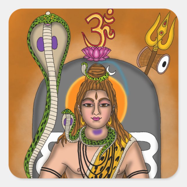 Carré Lord Shiva Sticker (Devant)