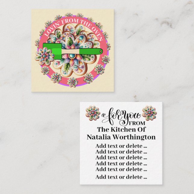 Carré Lovin' From the Oven Carte de visite version (Devant / Derrière)