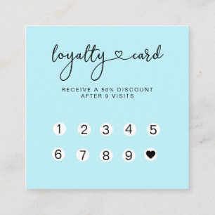 Carré Loyauté 10 clous Lashes Carte de visite Quadratisc