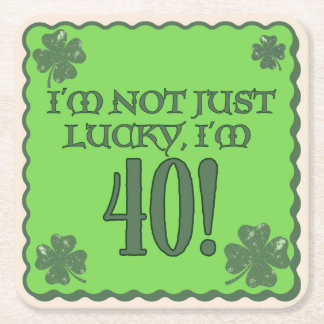 Carré Lucky 40e Dessous de verre d'anniversaire