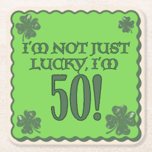 Carré Lucky 50e Dessous de verre d'anniversaire