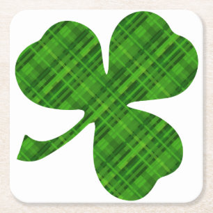 Carré Lucky Green Shamrock Dessous de verre Carrés
