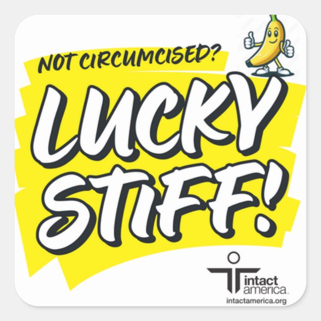 Carré Lucky Stiff — Sticker — Jaune (Devant)