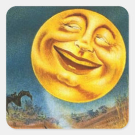 Carré Lune d'Halloween - Sticker