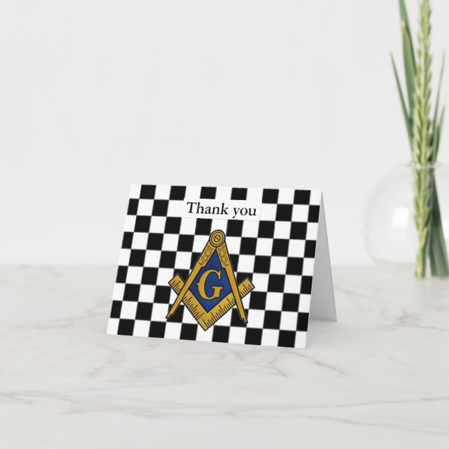 Carré maçonnique Freemason et Merci de boussole (Devant)