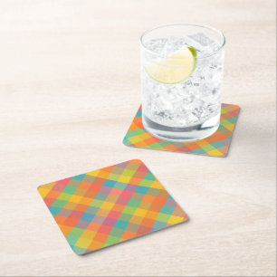 Carré Madras Breeze - Dessous de verre Diagonal Plaid en