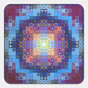 Carré Mandala, Sticker de la joie et du bonheur