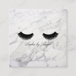 Carré Marbre noir Eyelash Luxury Beauty Carte de visite