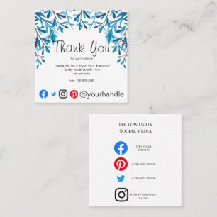 Carré Merci d'entreprise pour votre carte de visite de r