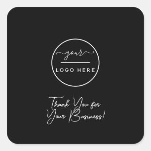 Carré Merci pour votre entreprise   Sticker de société
