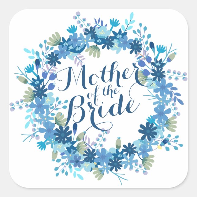 Carré Mère de la mariée Sticker de mariage d'hiver (Devant)
