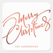 MERRY CHRISTMAS À MAIN | STICKER VACANCES