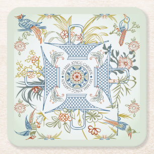 Carré Mes Dessous de verre de jardin Mah Jongg