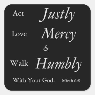 Carré Micah 6:8 Sticker de versets bibliques