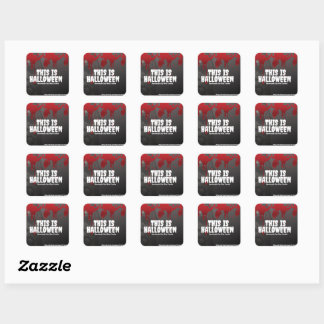 Carré Michael Myers halloween candle label / sticker
