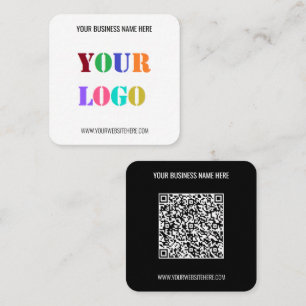 Carré Modèle de carte de visite avec logo d'entreprise e