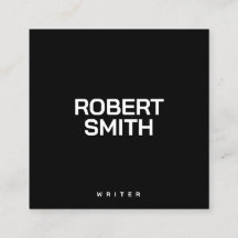 Moderne simple Carte de visite noir et blanc