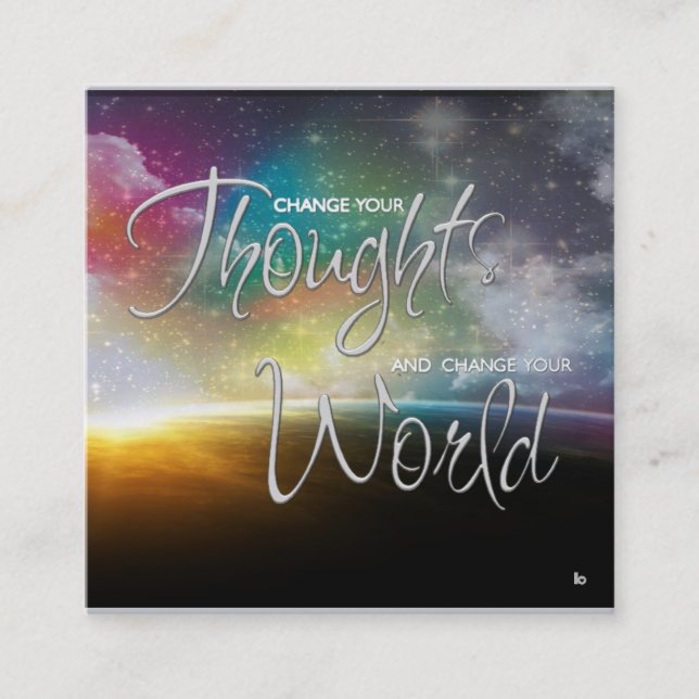 Carré Modifier votre Carte de visite d'Affirmation de pe (Devant)