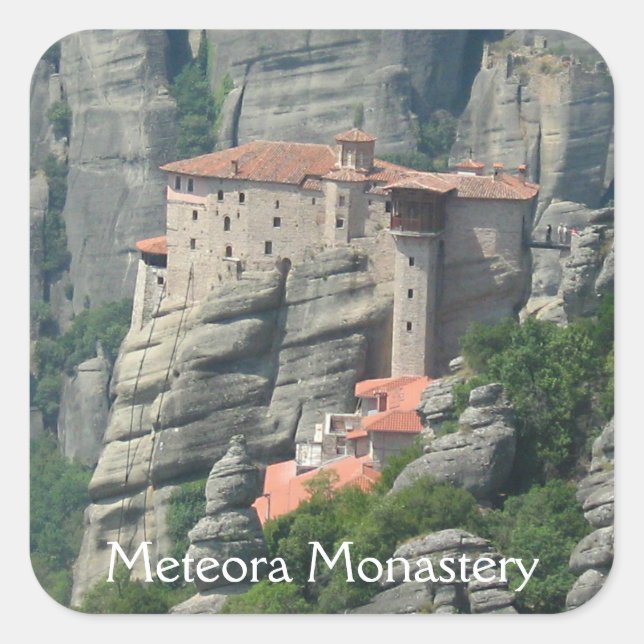 Carré Monastère de Meteora 1 Sticker (Devant)