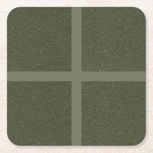 Carré Motif de grille vert mousse - Dessous de verre en