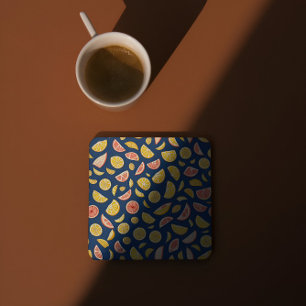 Carré Motif du Dessous de verre de papier à tranches ora