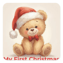 My First Christmas Cute Baby Holiday Sticker