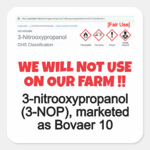 Carré NO 3-NOP par Sticker RoseWrites