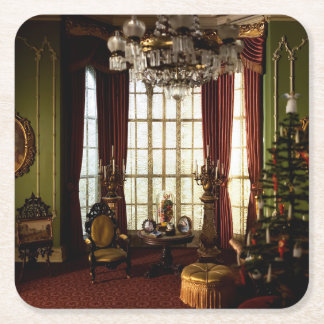 Carré Noël victorien - Dessous de verre en papier