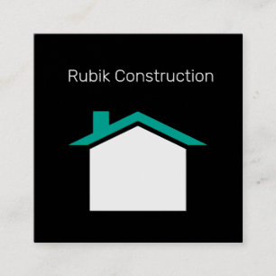 Carré Noir de construction Carte de visite