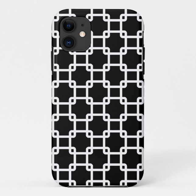 Carré noir Lien Motif iPhone 5 Coque (Dos)