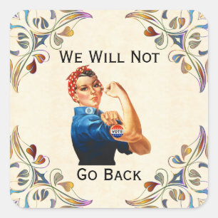 Carré Nous Ne Retournerons Pas Sticker