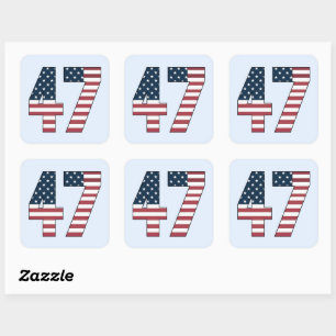 Carré Numéro 47 Sticker Set