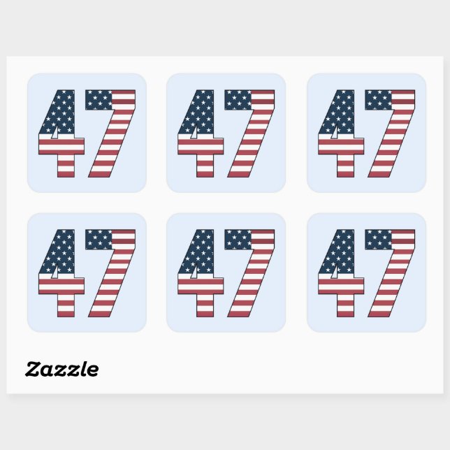 Carré Numéro 47 Sticker Set (Feuille)
