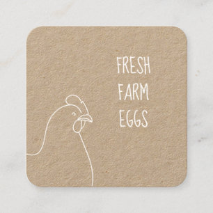 Carré Oeufs De Ferme Frais Poulet Bio Carte de visite