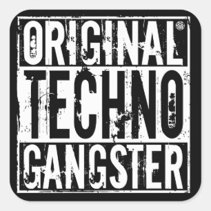 Carré Original Techno Gangster - Sticker