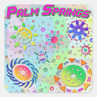 Carré Palm Springs Sept soleils et Sticker à énergie