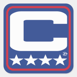 Carré Patch Champion - Sticker bleu BUF