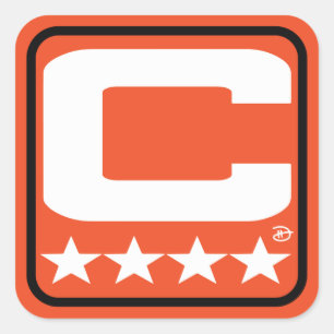 Carré Patch Champion - Sticker CIN Orange