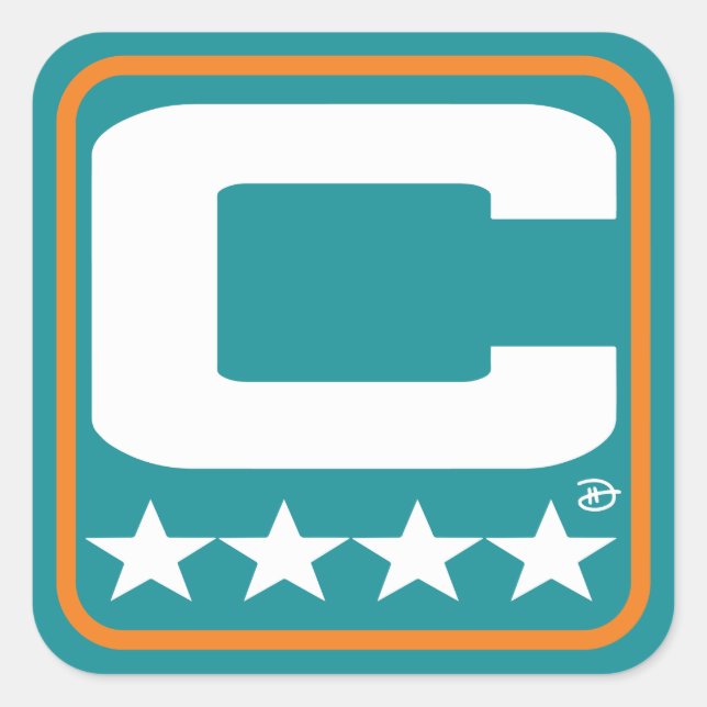 Carré Patch Champion - Sticker MIA Aqua (Devant)