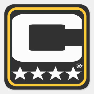 Carré Patch Champion - Sticker noir PIT
