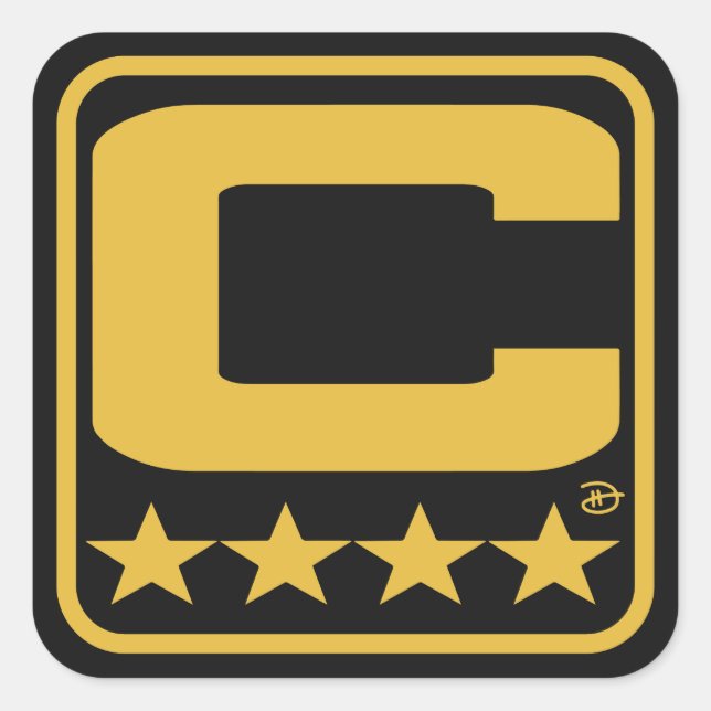 Carré Patch Champion - Sticker Or (Devant)
