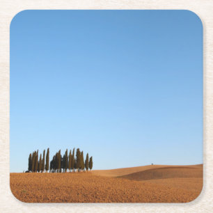 Carré Paysage de la Toscane avec des dessous de verre