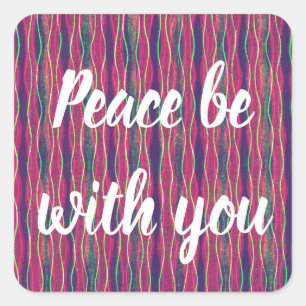 Carré Peace Be With You Sticker Vintage
