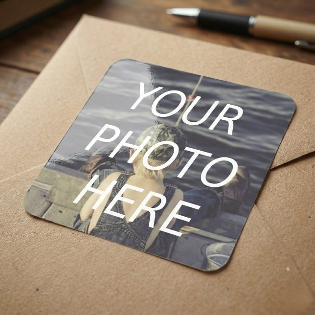 Carré Personalized Square Photo Sticker Sheet (Stick with what you love.)