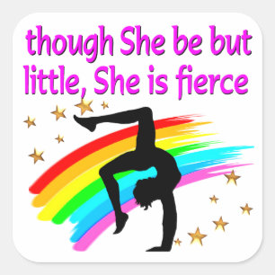 CARRÉ PETIT MAIS FIERCE CUSTOMISÉ GYMNAST STICKER