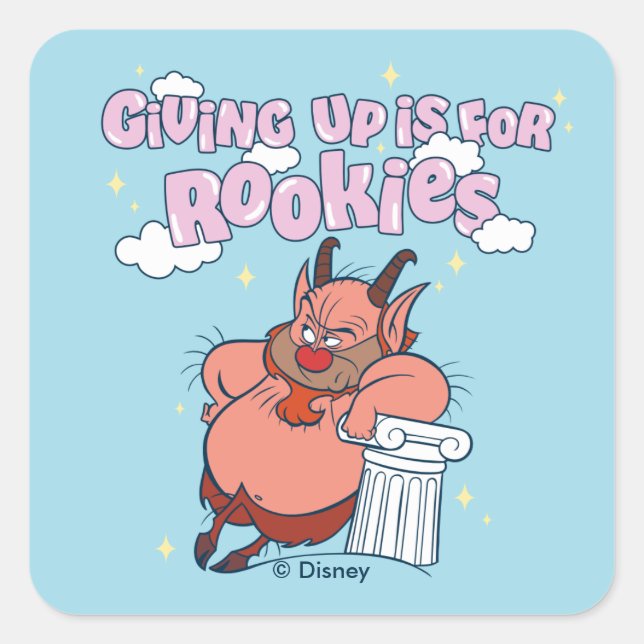 Carré Phil - Giving Up is for Rookies Square Sticker (Devant)